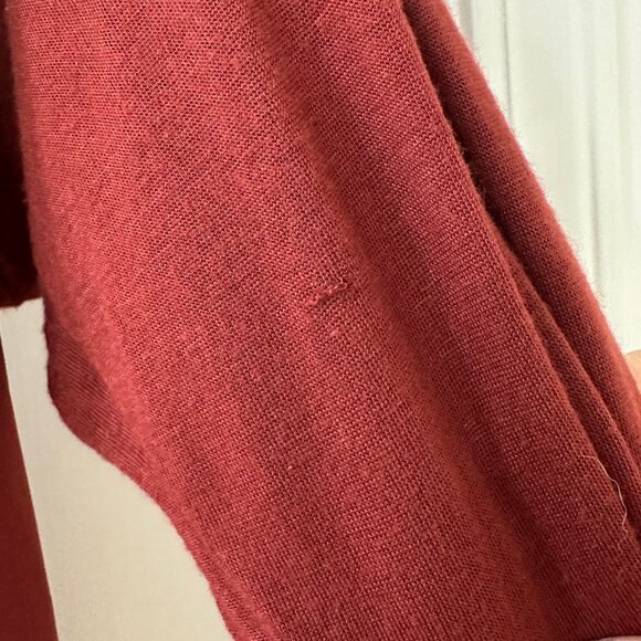 Banana Republic Burnt Orange Long-sleeved Two-fabric Top, Size S - Picture 4 of 6